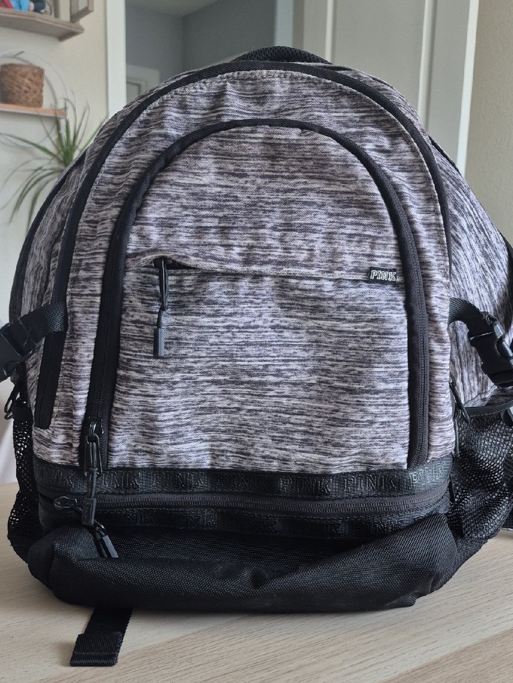 PINK Victoria's Secret Gray Heathered Backpack
